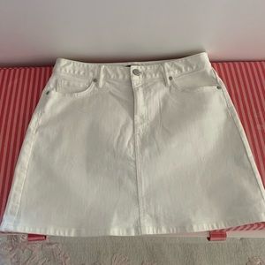 Banana Republic White Denim Skirt